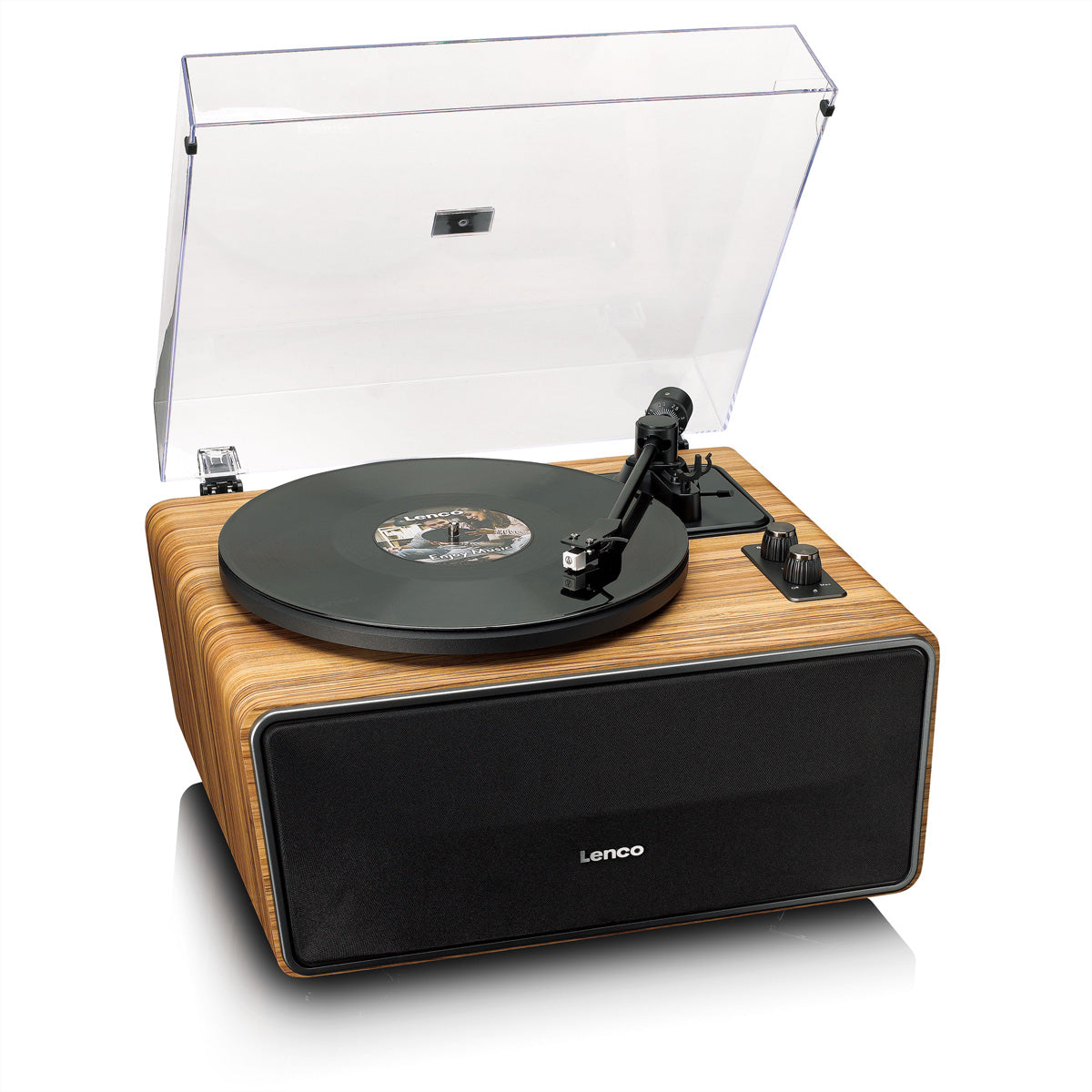 Lenco LS-570OK – Plattenspieler (Riemenantrieb, Start-Stop-Betrieb), Bluetooth 5.0, Phono-Vorverstärker, 33⅓/45 U/min