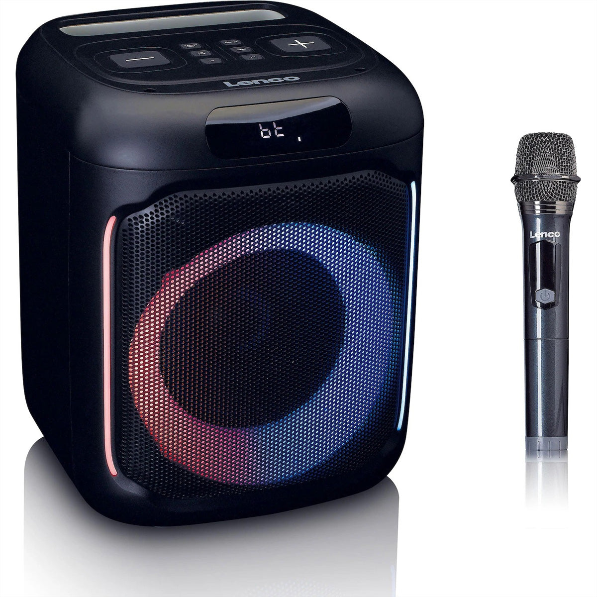 Lenco PA-101BK – Party-Lautsprecher – 100 W, LED, IPX4, 14 h Akku – Schwarz