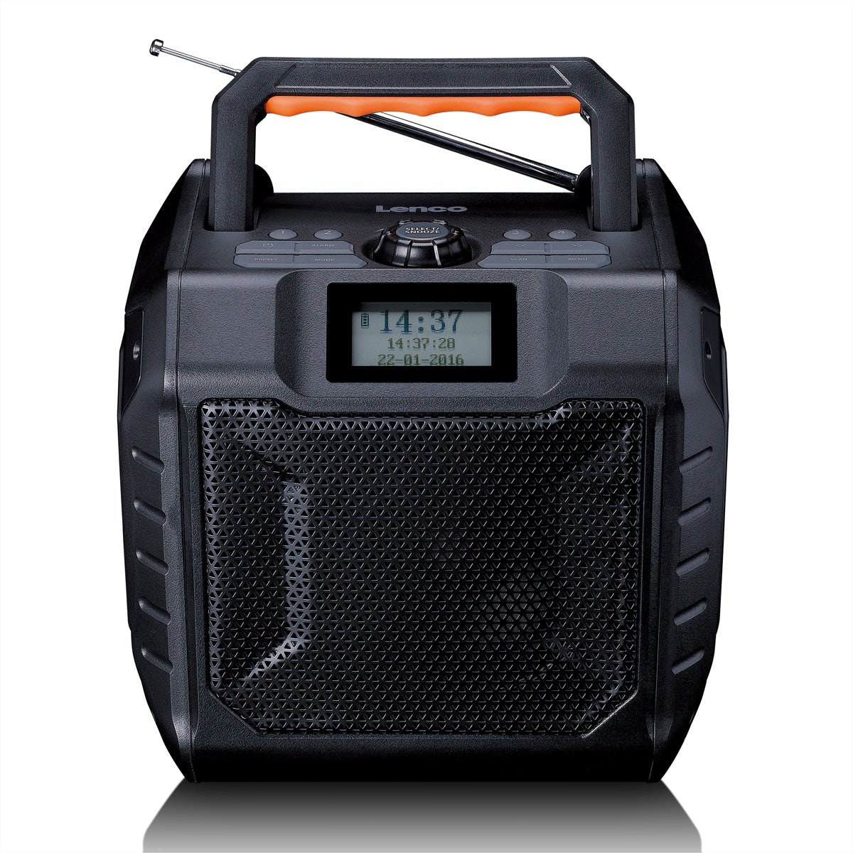 Lenco ODR-160GY – Baustellenradio DAB+/UKW, Bluetooth, IPX5, 20 h Akku – Schwarz