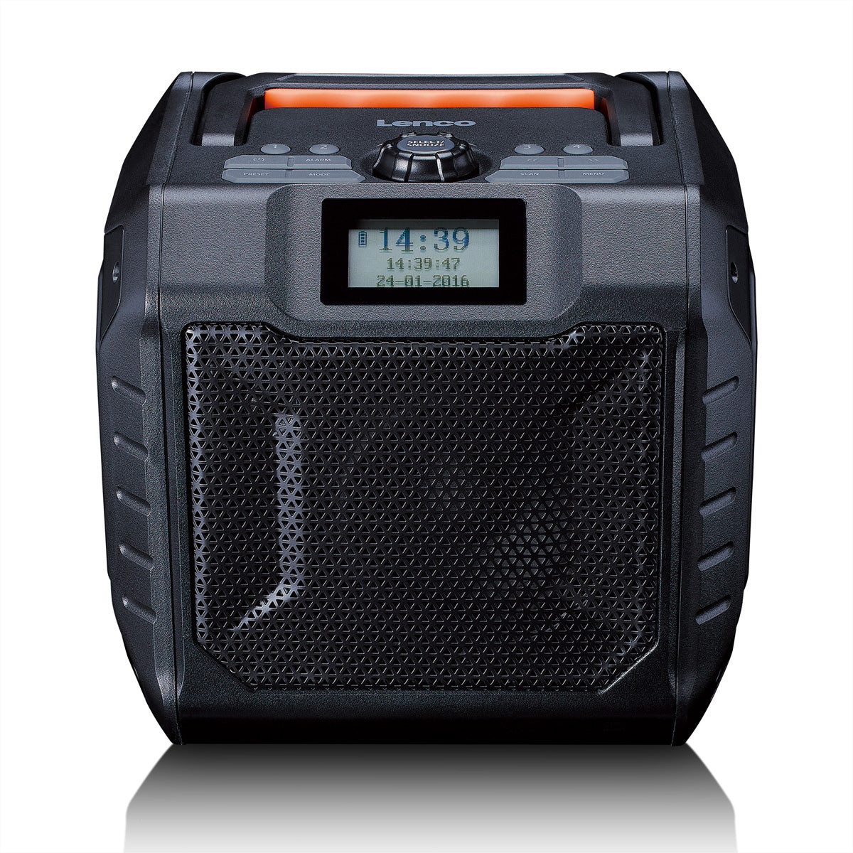 Lenco ODR-160GY – Baustellenradio DAB+/UKW, Bluetooth, IPX5, 20 h Akku – Schwarz