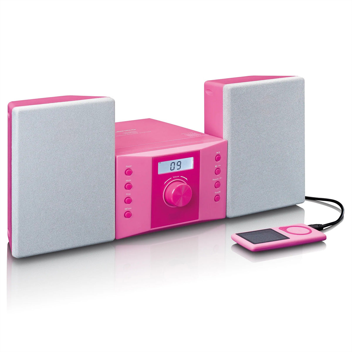 Lenco MC-013PK – Micro HiFi-Anlage, UKW, CD – Pink