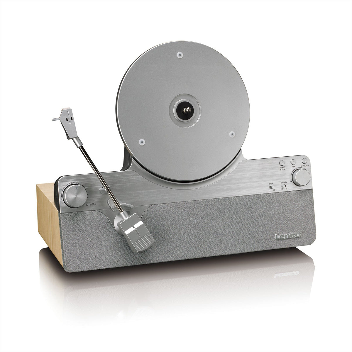 Lenco LSA-071SI – Plattenspieler (Riemenantrieb, vollautomatisch), Bluetooth 5.3, 33⅓/45 U/min – Grau