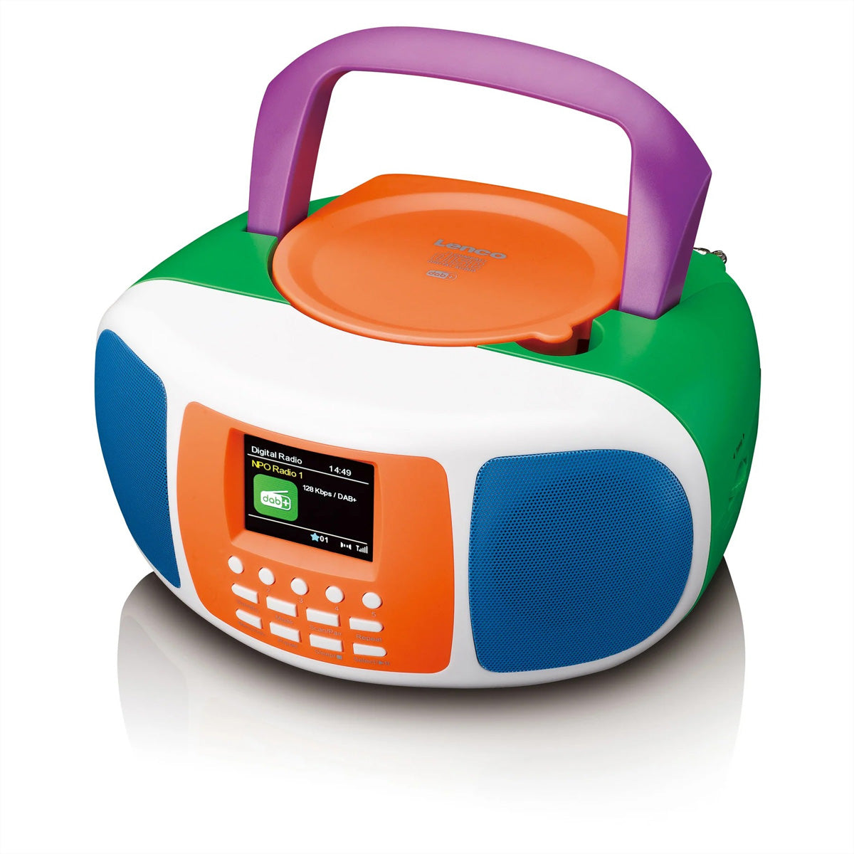 Lenco SCD-861 Kids – Tragbares DAB+ Radio, CD, Bluetooth – Mehrfarbig