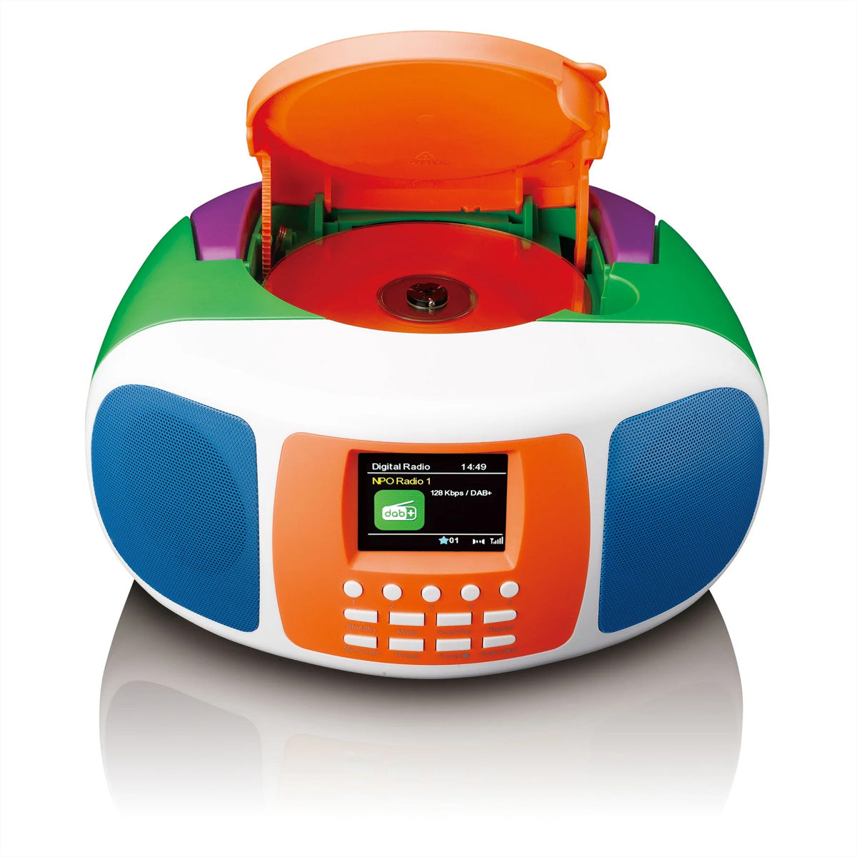 Lenco SCD-861 Kids – Tragbares DAB+ Radio, CD, Bluetooth – Mehrfarbig
