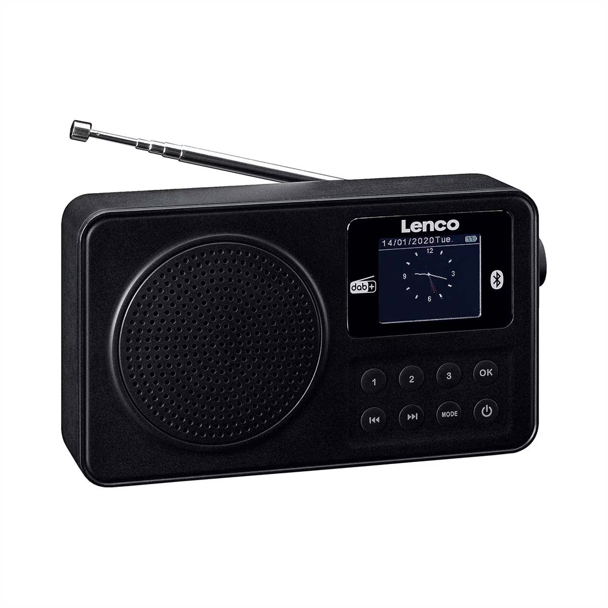 Lenco PDR-033 – DAB+/UKW-Tischradio, Bluetooth – Schwarz