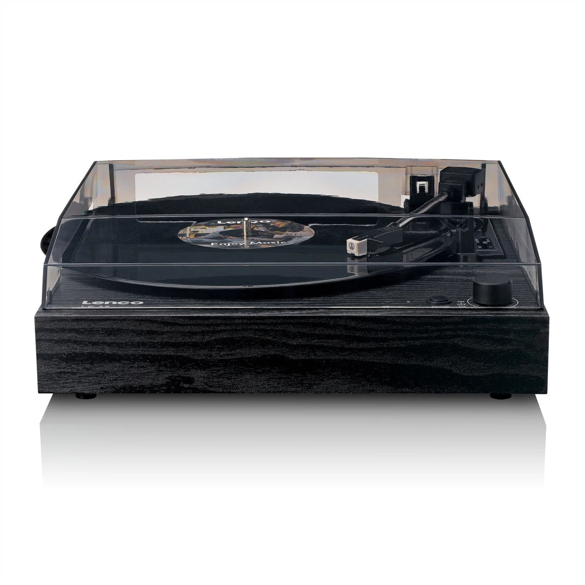 Lenco LS-15BK – Plattenspieler (Riemenantrieb), Bluetooth, Phono-Vorverstärker, 33⅓/45 U/min – Schwarz