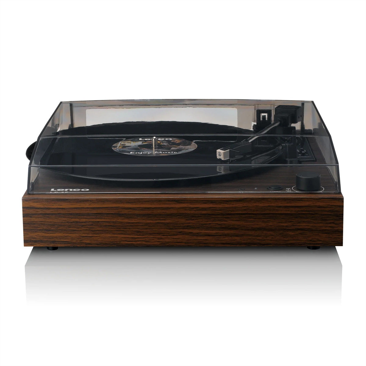 Lenco LS-15WD – Plattenspieler (Riemenantrieb), Bluetooth, Phono-Vorverstärker, 33⅓/45 – Braun