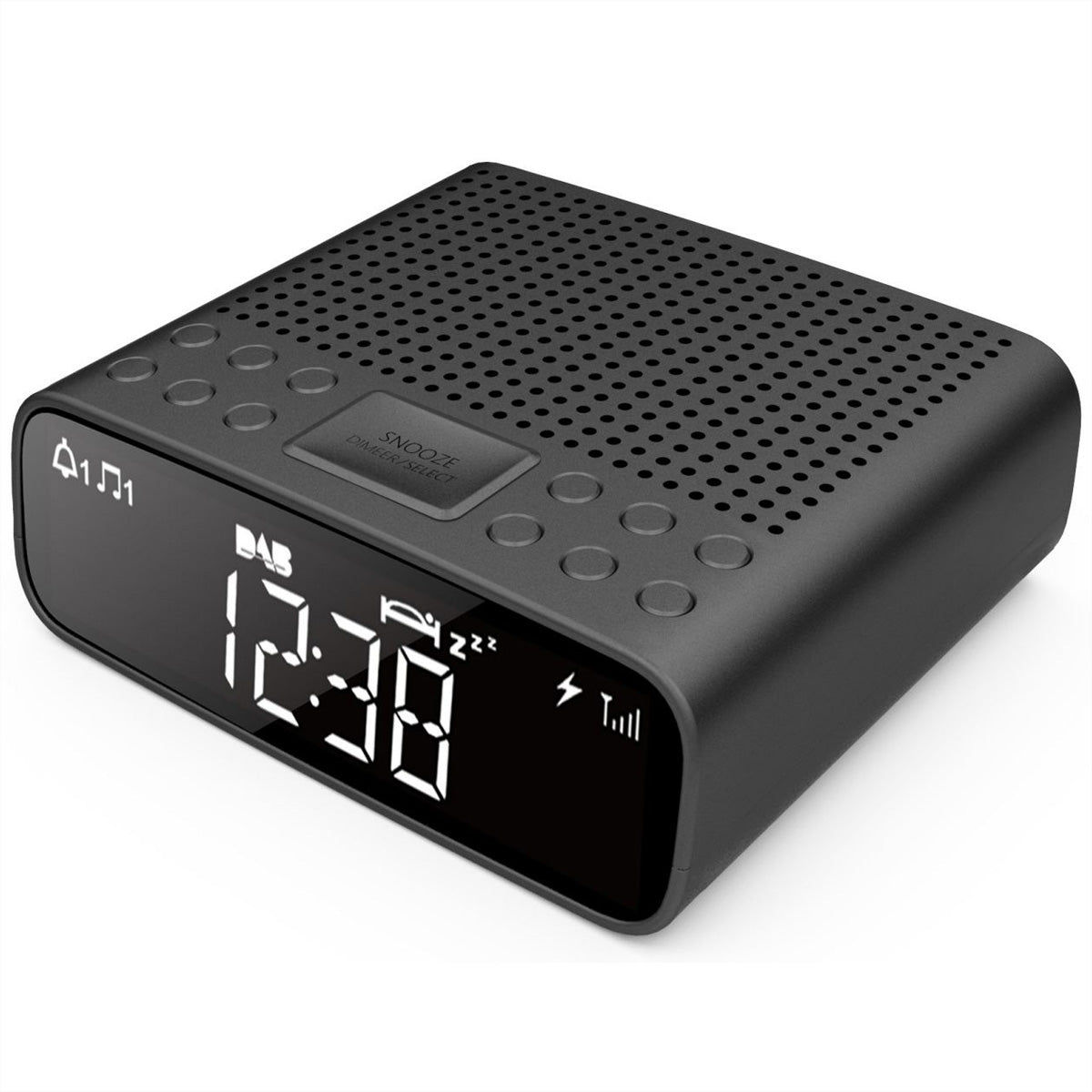 Lenco CR-606 – Radiowecker DAB+/UKW, Bluetooth, 2 Weckzeiten – Schwarz