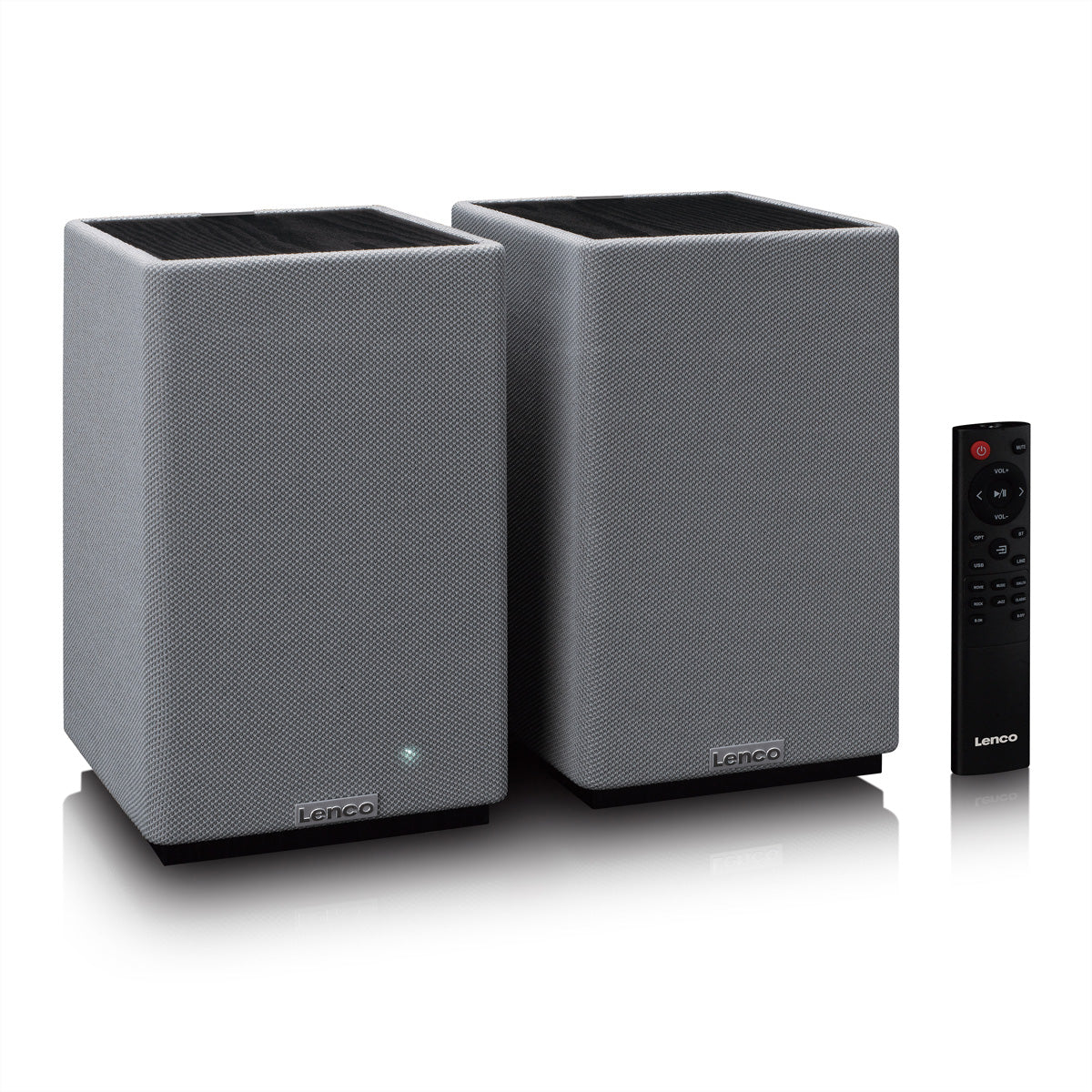 Lenco SPB-241WDGY – Aktivlautsprecher (Paar) – 2-Wege, 2 × 40 W, Bluetooth 5.3