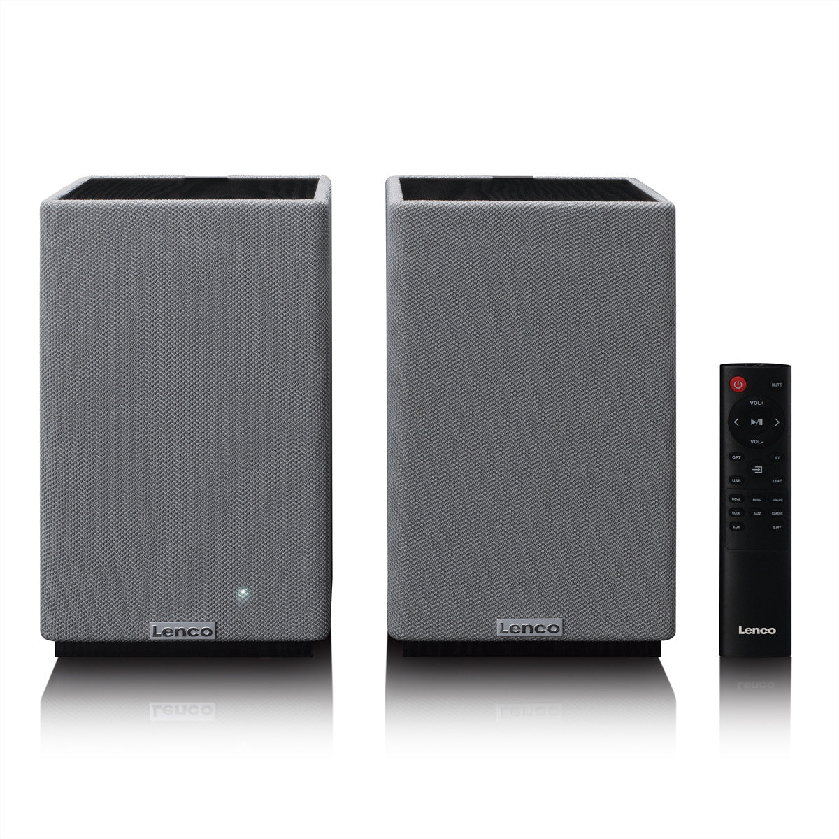 Lenco SPB-241WDGY – Aktivlautsprecher (Paar) – 2-Wege, 2 × 40 W, Bluetooth 5.3
