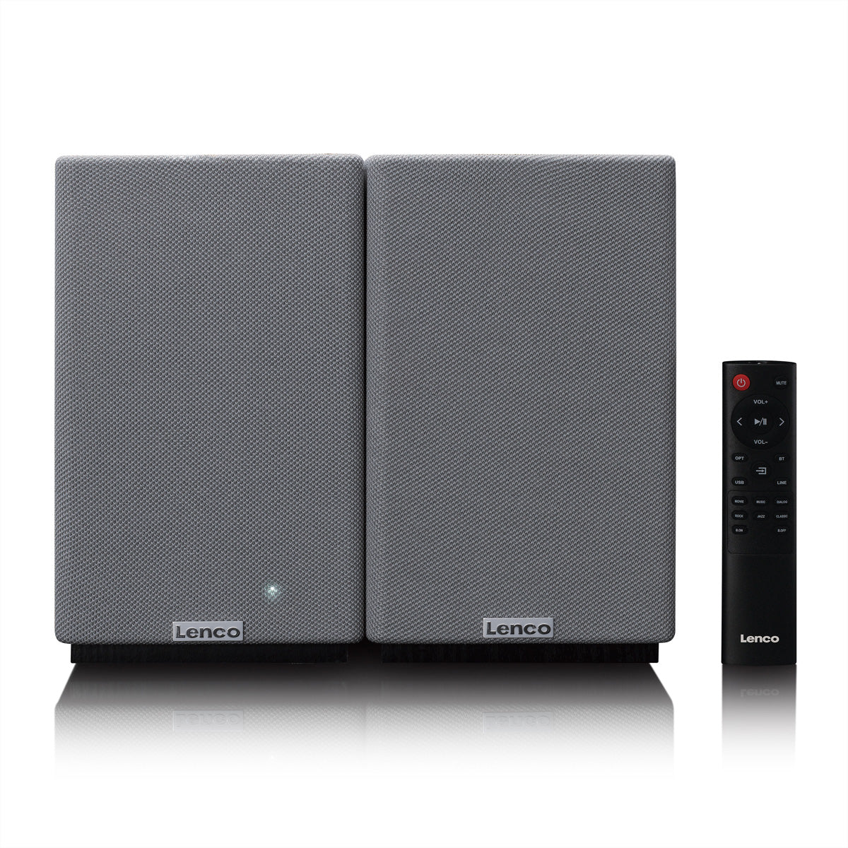Lenco SPB-241WDGY – Aktivlautsprecher (Paar) – 2-Wege, 2 × 40 W, Bluetooth 5.3