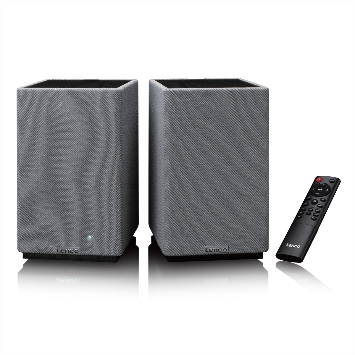 Lenco SPB-241WDGY – Aktivlautsprecher (Paar) – 2-Wege, 2 × 40 W, Bluetooth 5.3