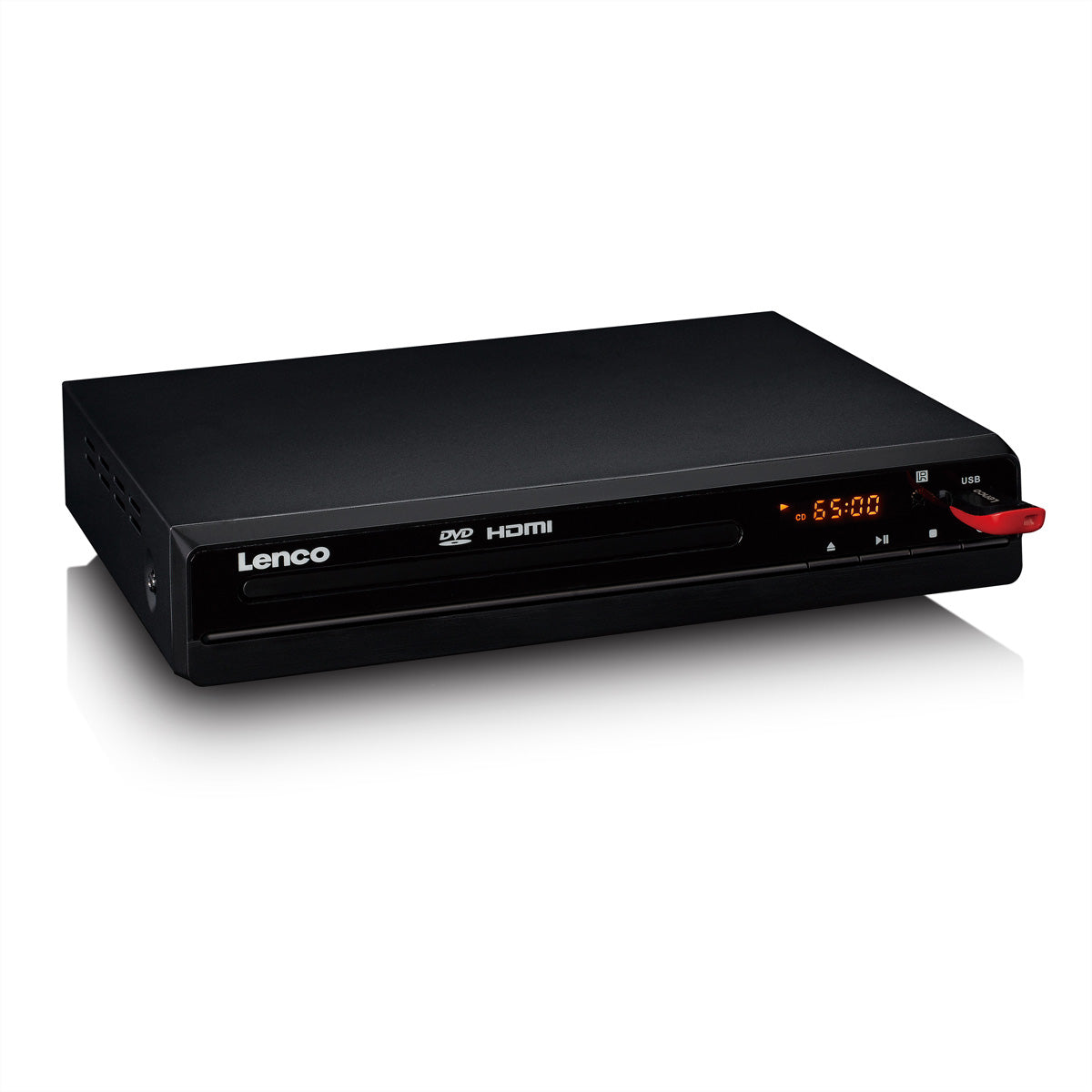 Lenco DVD-121BK – DVD-Player, USB, HDMI, Composite Video, Schwarz