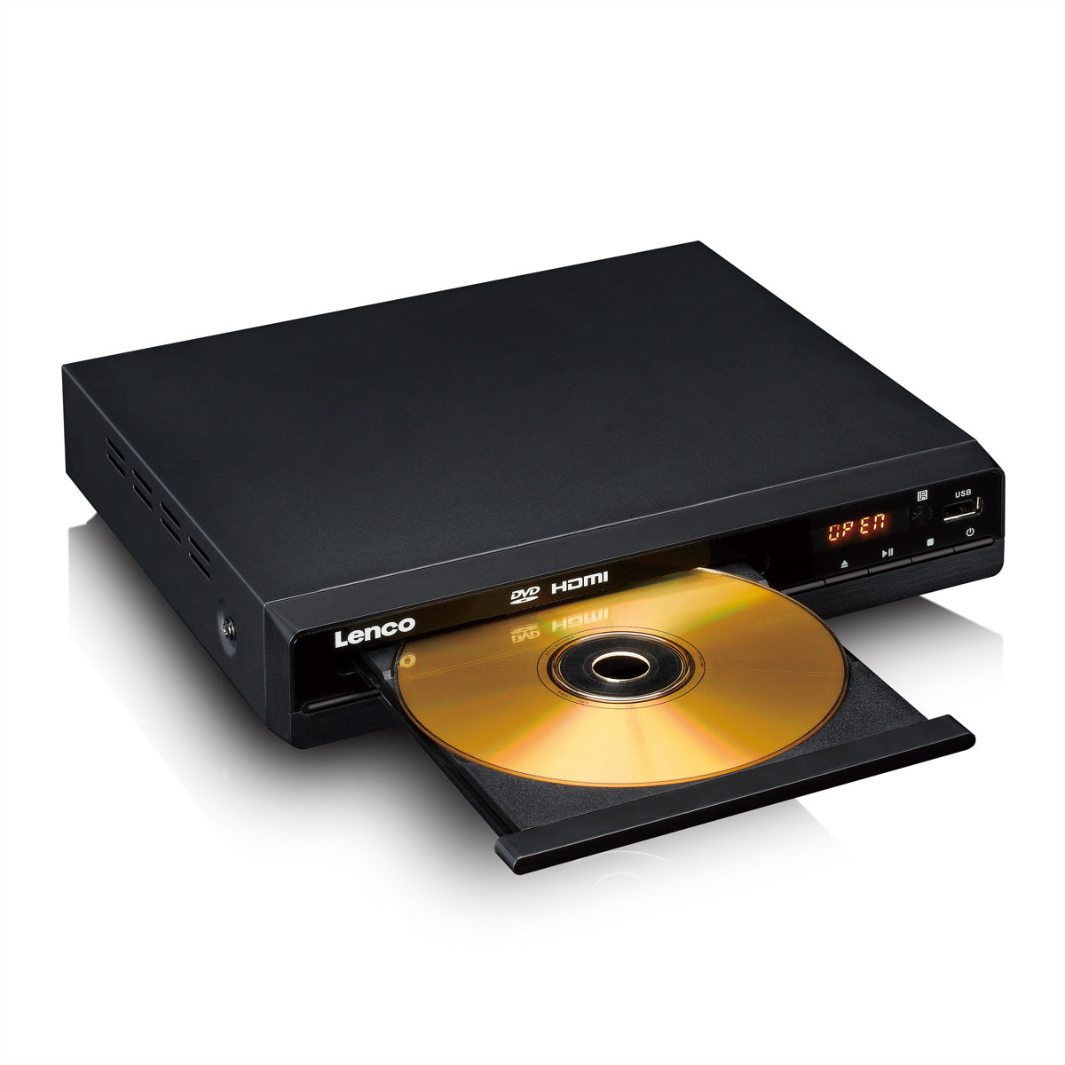 Lenco DVD-121BK – DVD-Player, USB, HDMI, Composite Video, Schwarz