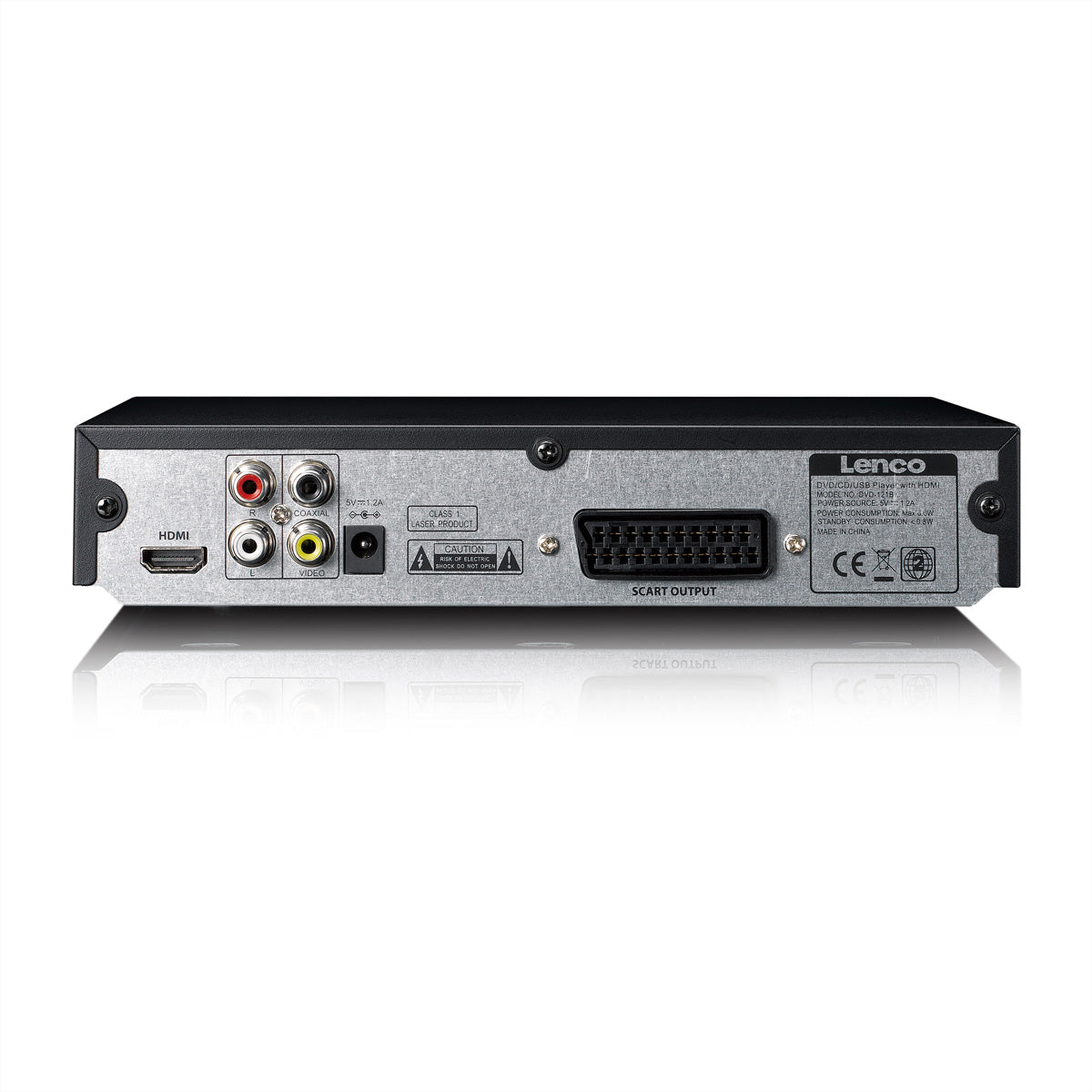 Lenco DVD-121BK – DVD-Player, USB, HDMI, Composite Video, Schwarz
