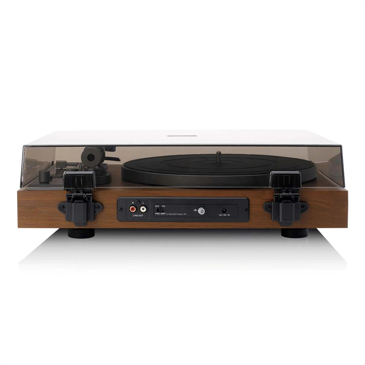 Lenco LBT-515WD – Plattenspieler (Direktantrieb, manuell), Bluetooth, Phono-Vorverstärker, 33⅓/45 U/min – Holz