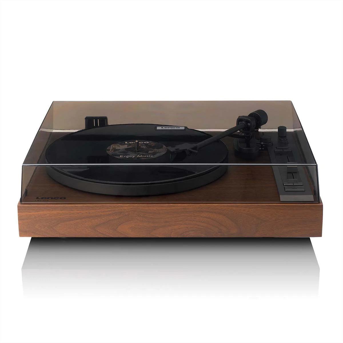 Lenco LBT-515WD – Plattenspieler (Direktantrieb, manuell), Bluetooth, Phono-Vorverstärker, 33⅓/45 U/min – Holz