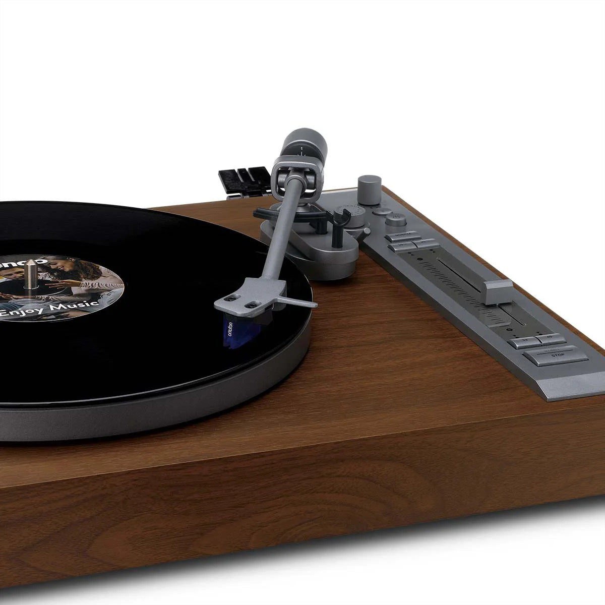 Lenco LBT-515WD – Plattenspieler (Direktantrieb, manuell), Bluetooth, Phono-Vorverstärker, 33⅓/45 U/min – Holz
