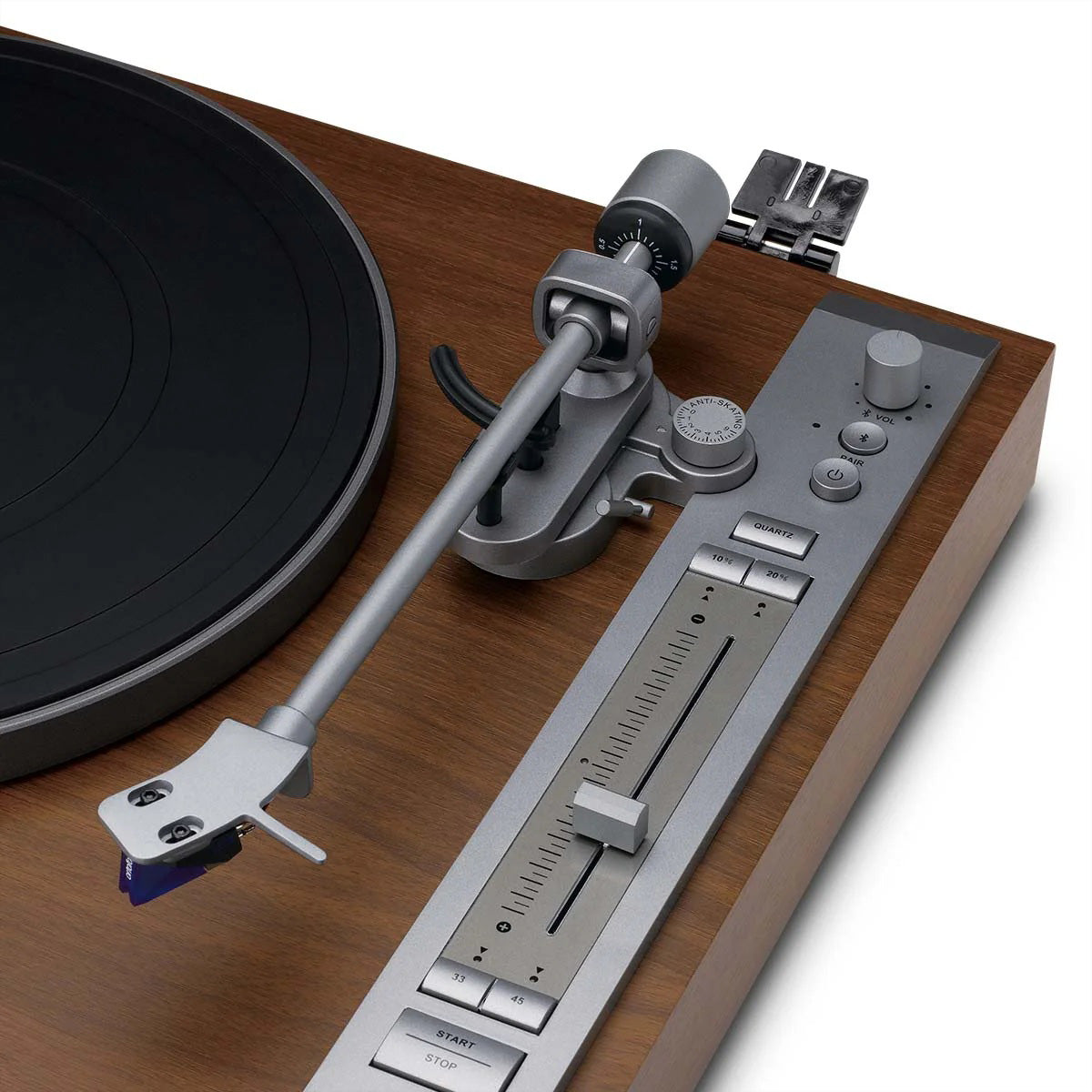 Lenco LBT-515WD – Plattenspieler (Direktantrieb, manuell), Bluetooth, Phono-Vorverstärker, 33⅓/45 U/min – Holz