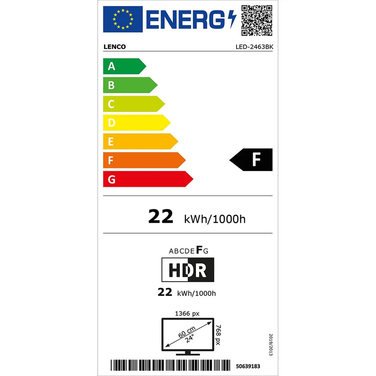 Lenco LED-2463BK – 24" TV – HD-Ready (1366 × 768) – LCD (Edge-LED) – Android TV – 50 Hz – HDR