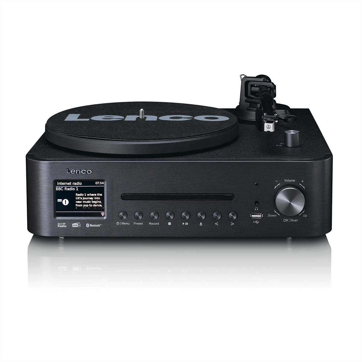 Lenco MC-760BK – Micro HiFi-Anlage, Internetradio, DAB+/UKW, CD, Bluetooth, WLAN, 60 W – Schwarz