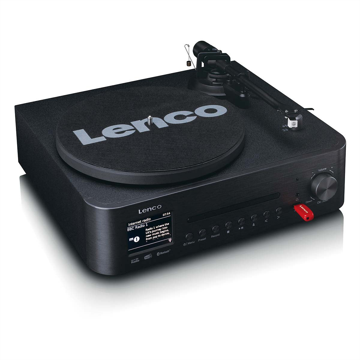 Lenco MC-760BK – Micro HiFi-Anlage, Internetradio, DAB+/UKW, CD, Bluetooth, WLAN, 60 W – Schwarz