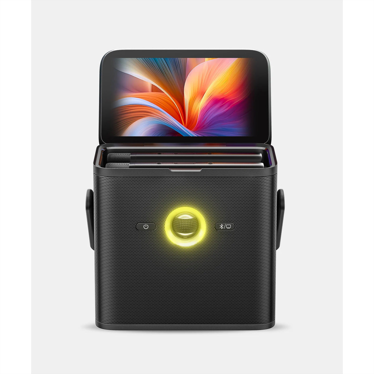 Ikarao Shell S3 – 7" Touchscreen Karaoke-Maschine, 2 kabellose Mikrofone, 80 W, 7 h Akku – Schwarz