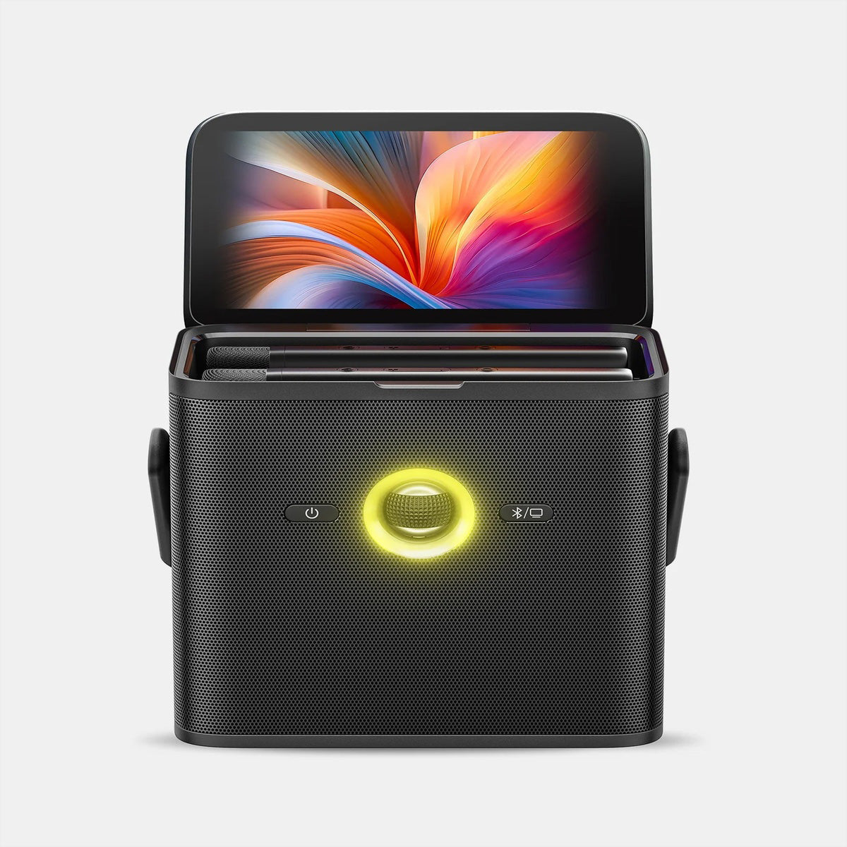 Ikarao Shell S3 – 7" Touchscreen Karaoke-Maschine, 2 kabellose Mikrofone, 80 W, 7 h Akku – Schwarz