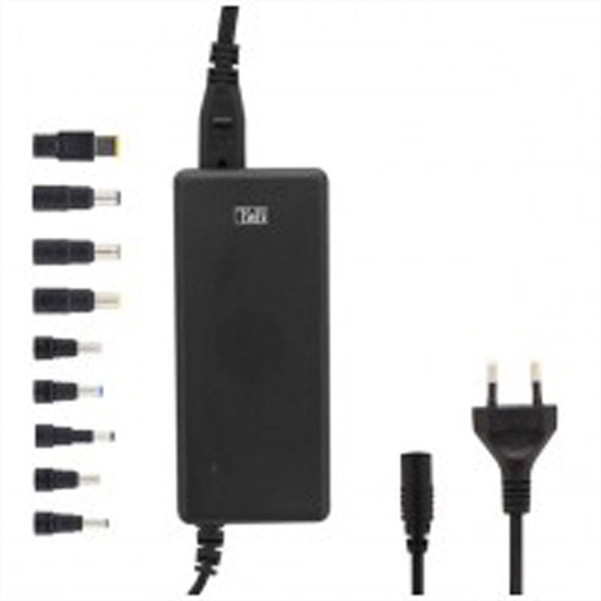 T'nB Notebook-Netzteil 65 W – 19 V, 9 Aufsätze – für Acer, Asus, Compaq und andere – Schwarz