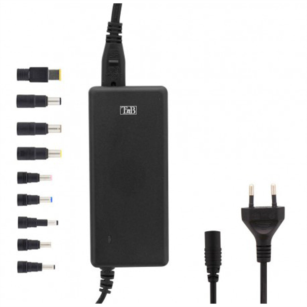T'nB EASYLINE Universelles Laptop-Netzteil 90 W (19 V) – 9 Aufsätze – für Laptops bis 17"