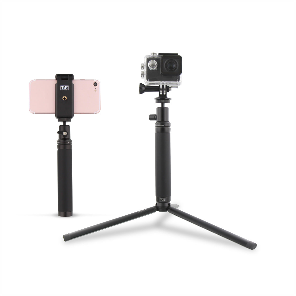 T'nB Influence Travel Pack Stativ – Selfie-Stick, Action-Cam-Adapter, Smartphone-Halter, Tasche – Schwarz