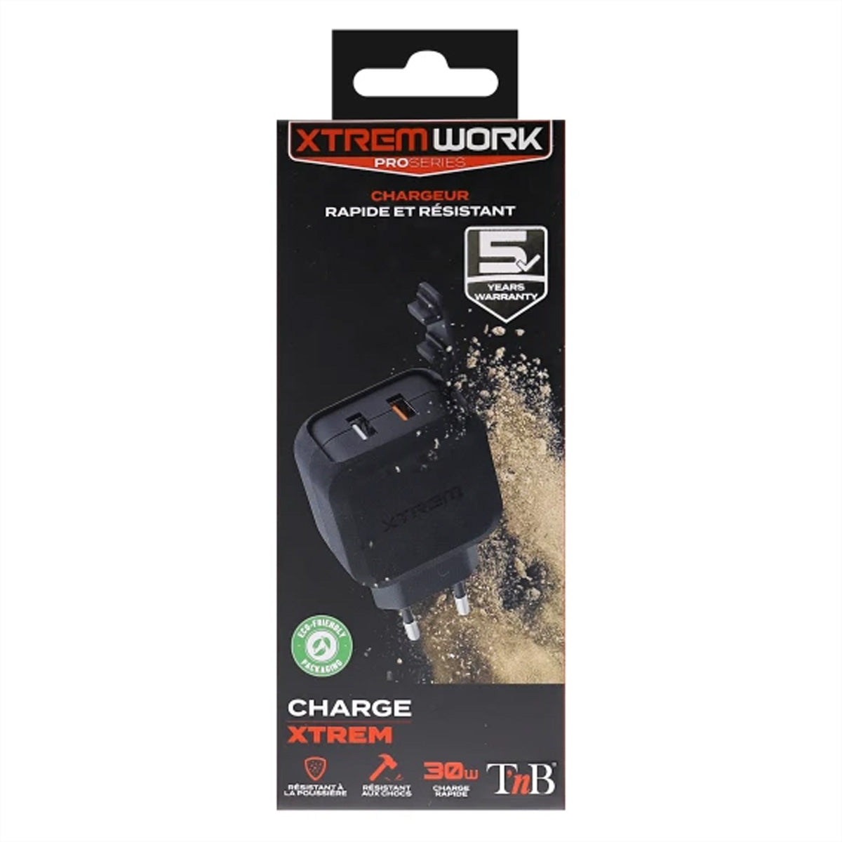 T'nB Xtremework USB-Ladegerät 30 W – USB-A×2 – QC 3.0 – Rosa