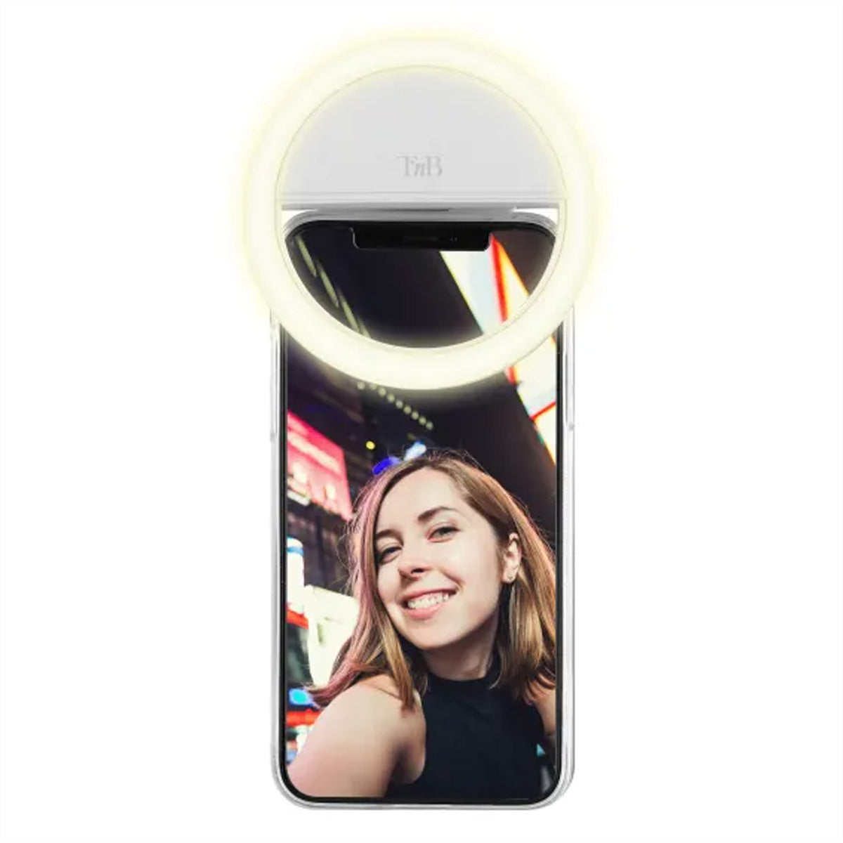 T'nB Influence LED-Ringlicht – 36 LEDs, 6500 K, 200 mAh Akku – für Smartphones, mit Mikro-USB