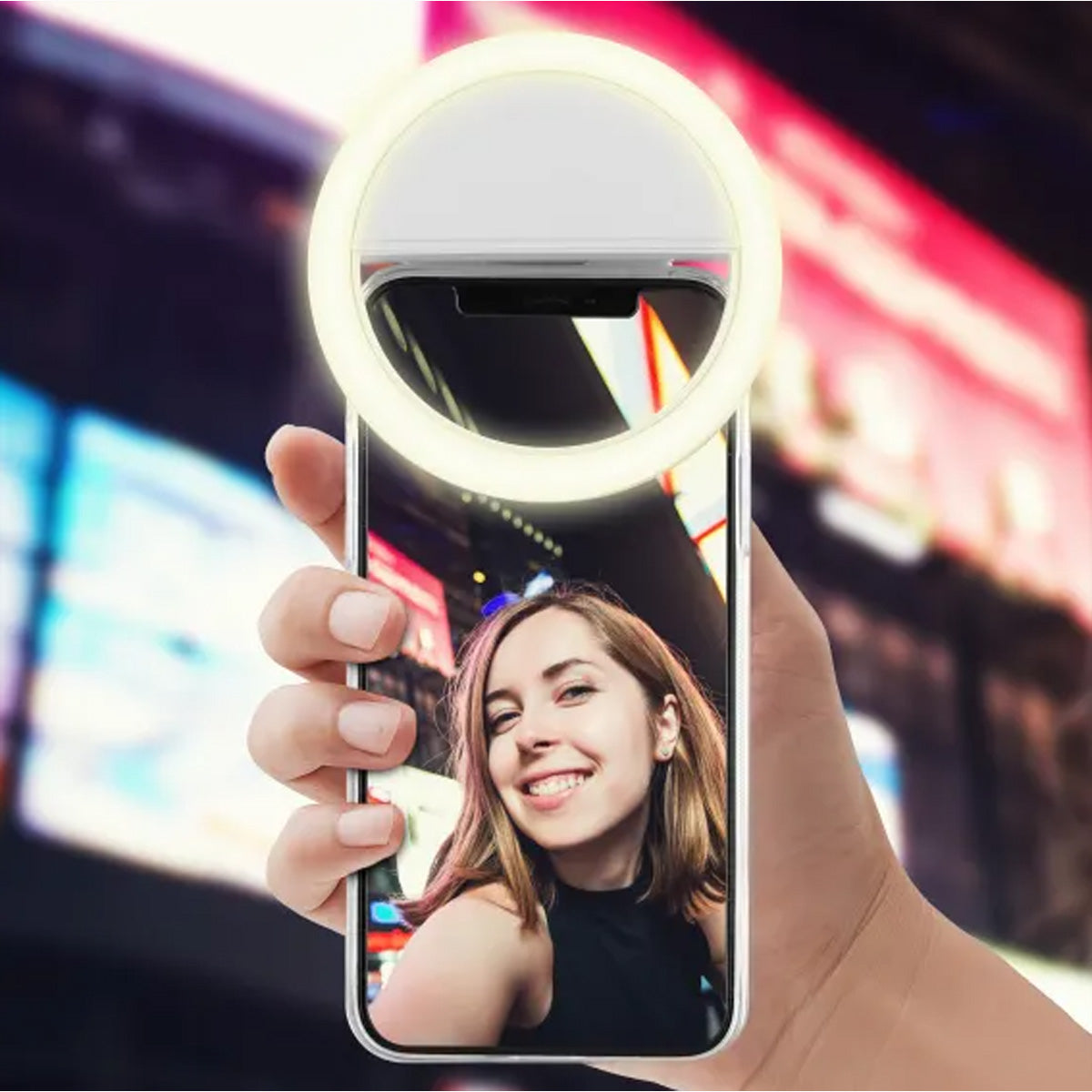 T'nB Influence LED-Ringlicht – 36 LEDs, 6500 K, 200 mAh Akku – für Smartphones, mit Mikro-USB