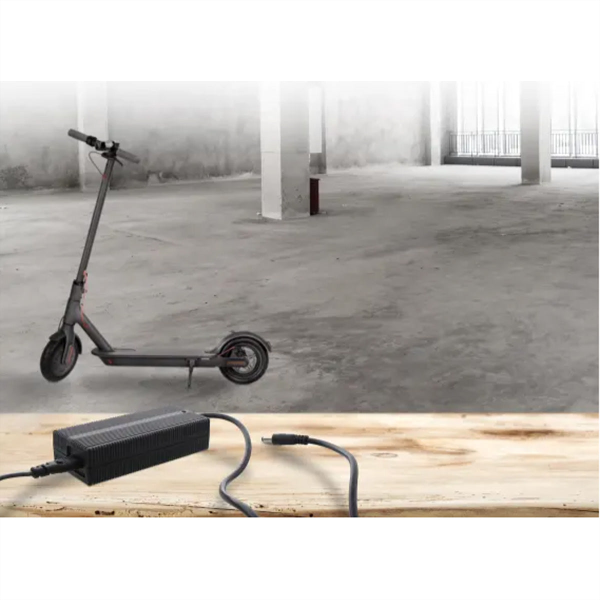 T'nB Urban Move 84 W Akkuladegerät – für Xiaomi M365, Segway ES2, Urban Glide 80XL und andere – schwarz