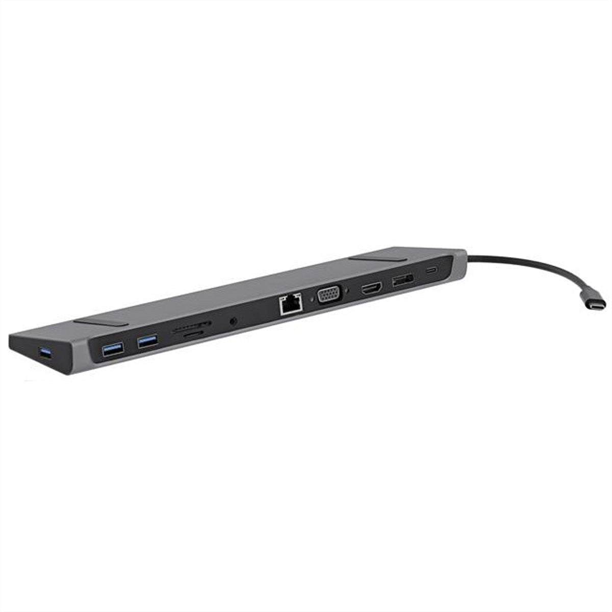 T'nB Dockingstation – USB-C, DP/HDMI/VGA, 3× USB-A, GbE, SD/microSD, 3,5 mm Audio, für MacBook/Notebook
