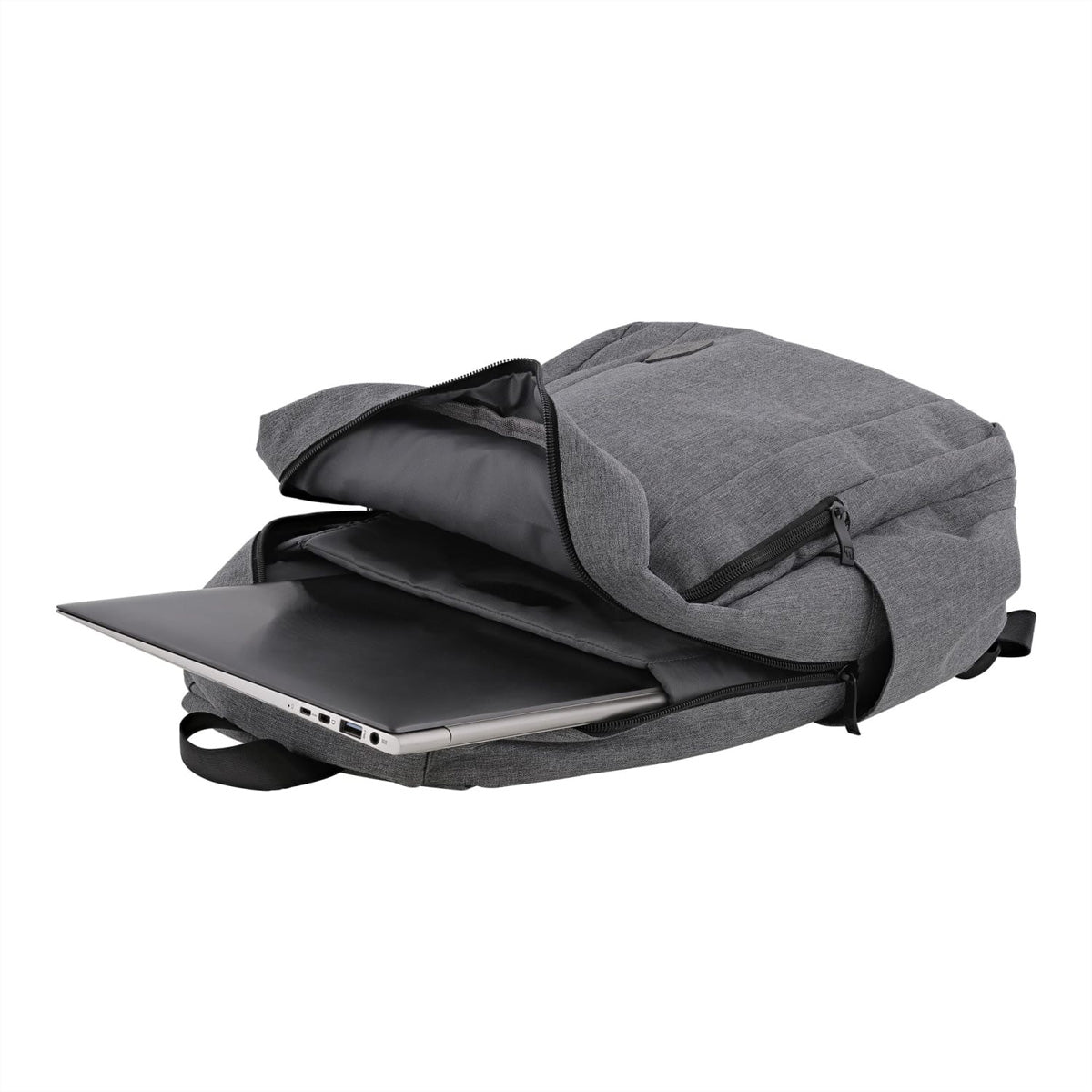 T'nb Notebook-Rucksack bis 15" – gepolstert, 75 % RPET – Grau