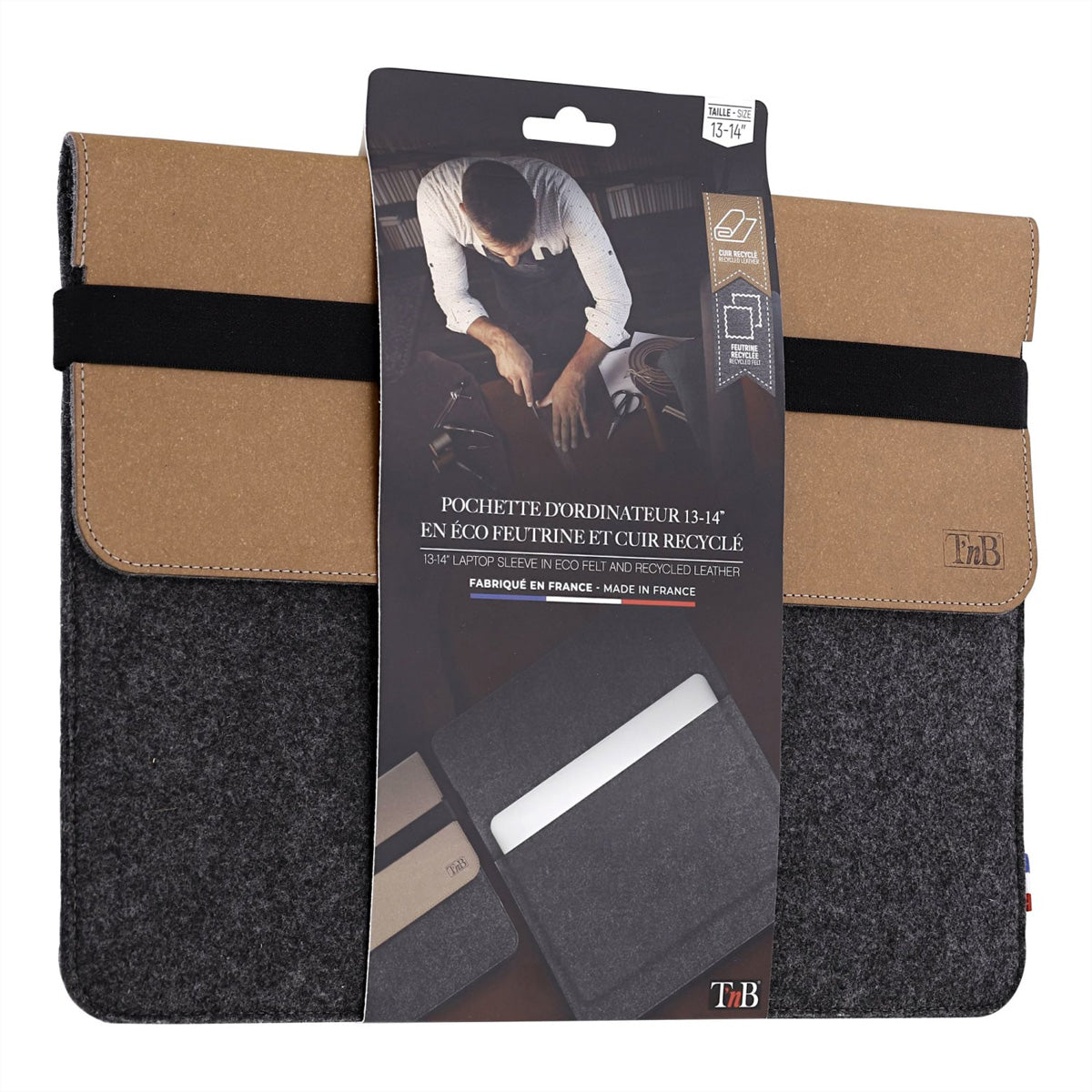T'nB Notebook-Schutzhülle für Notebooks bis 14" – Grau
