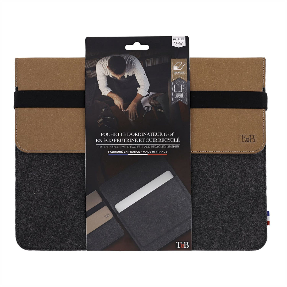 T'nB Notebook-Schutzhülle für Notebooks bis 14" – Grau