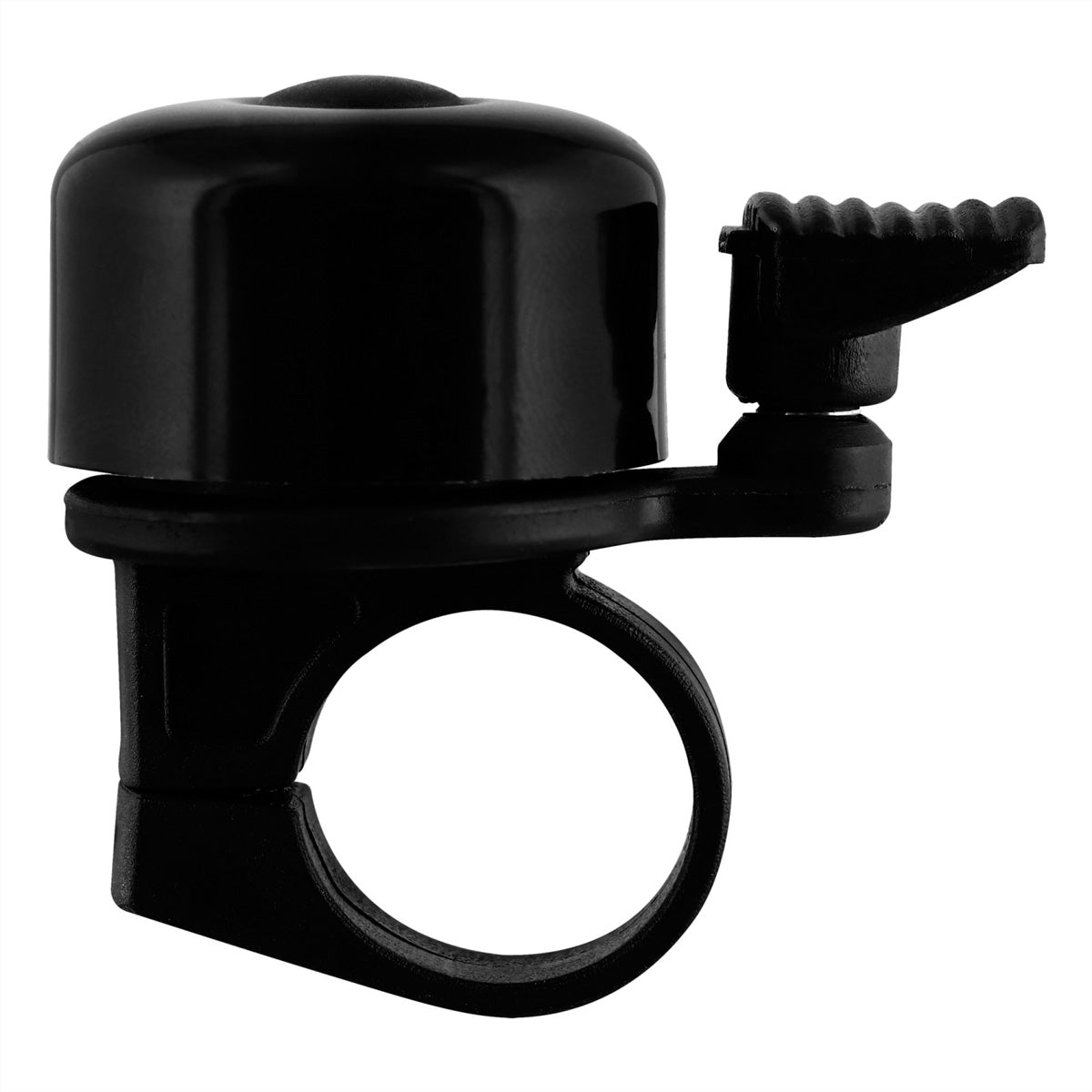 T'nB Lenkerklingel – Stahl-Dome, kompakt – für Lenker Ø 25 mm – 55×35×40 mm – schwarz – 1 Stk.