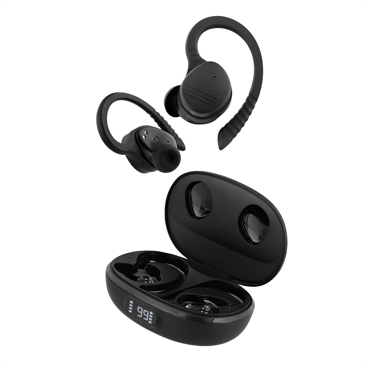 T'nB ENERGY Sport Ohrbügel True Wireless – Stereo, mit Ladecase, Schwarz, BT 5,1