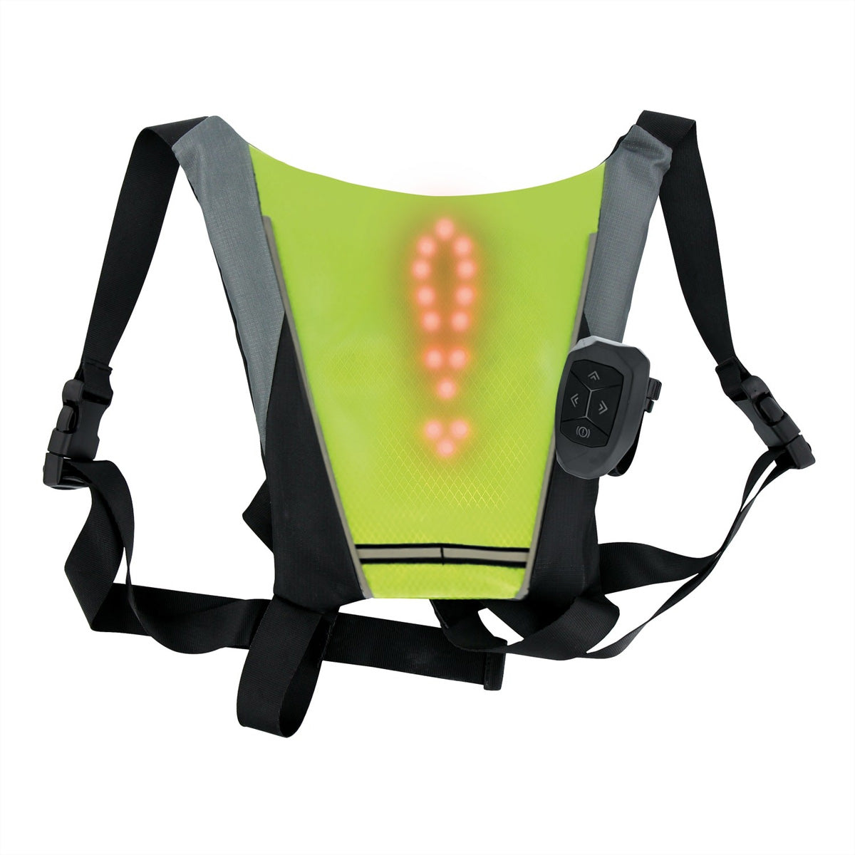 T'nB – LED-Signalweste – Schwarz/Gelb, Polypropylen, 4 h Autonomie, wasserbeständig