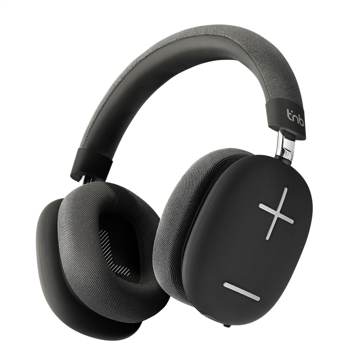 T'nB Bounce Max Over-Ear Kopfhörer – Stereo, Kabel + BT, 3,5 mm Klinke, ANC, Schwarz/Grau, BT 5.3