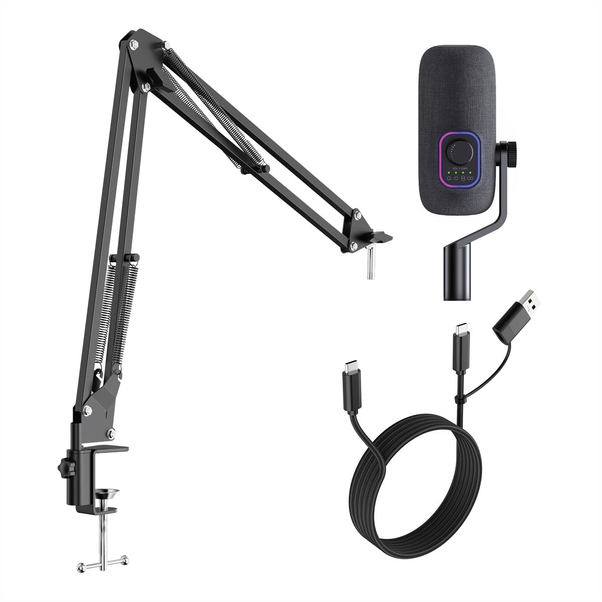 T'nb Influence Streaming- / Mikrofon-Kit Start-Paket – USB-A / USB-C, 24 Bit / 96 kHz