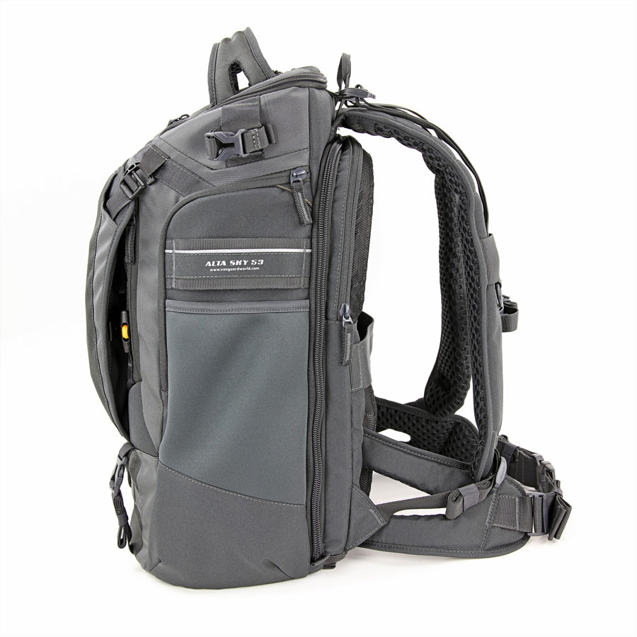 Vanguard Alta Sky 53 Rucksack – 1–2 DSLR, 6–8 Objektive – für 17″ Notebook – Grau