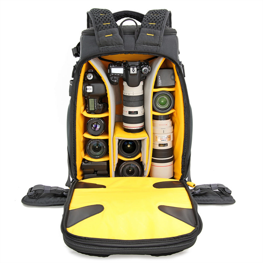 Vanguard Alta Sky 53 Rucksack – 1–2 DSLR, 6–8 Objektive – für 17″ Notebook – Grau