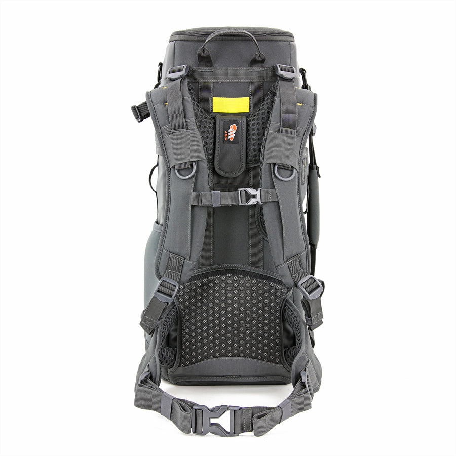 Vanguard Alta Sky 66 Rucksack – Für Super-Tele bis 600 mm f/4 – 9" Tablet, Regenabdeckung – Grau