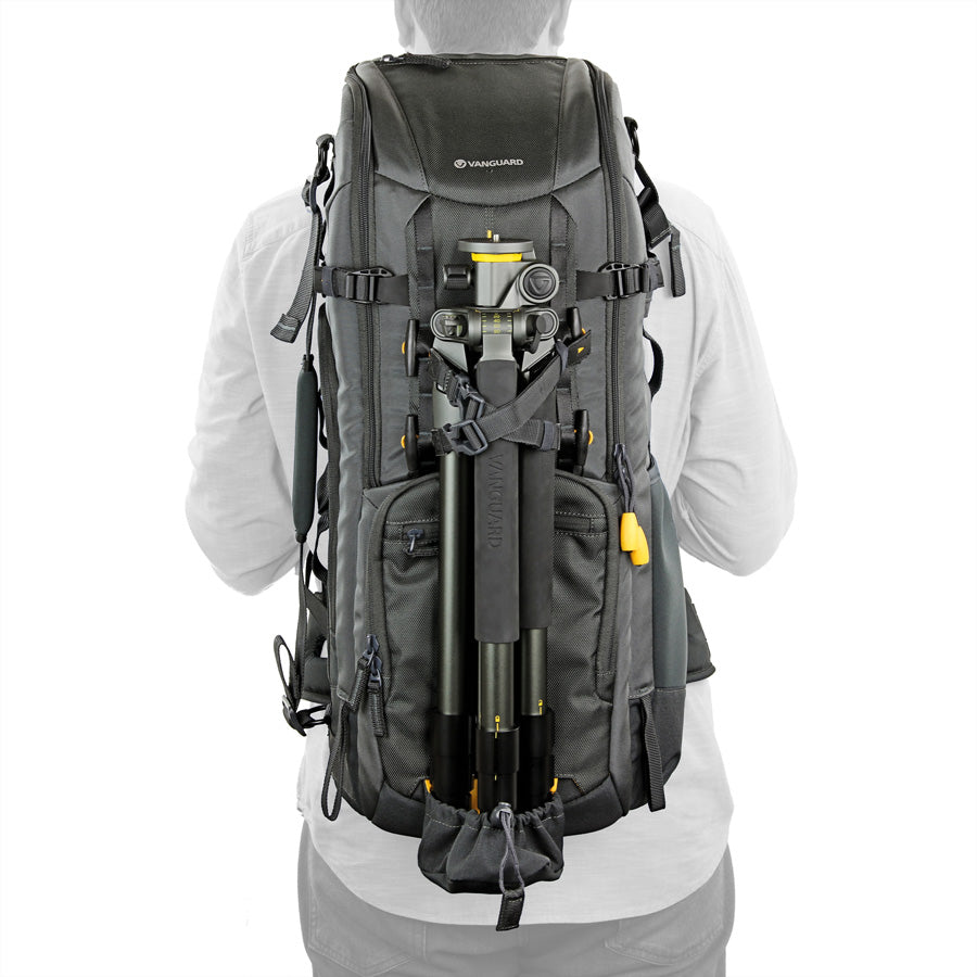 Vanguard Alta Sky 66 Rucksack – Für Super-Tele bis 600 mm f/4 – 9" Tablet, Regenabdeckung – Grau