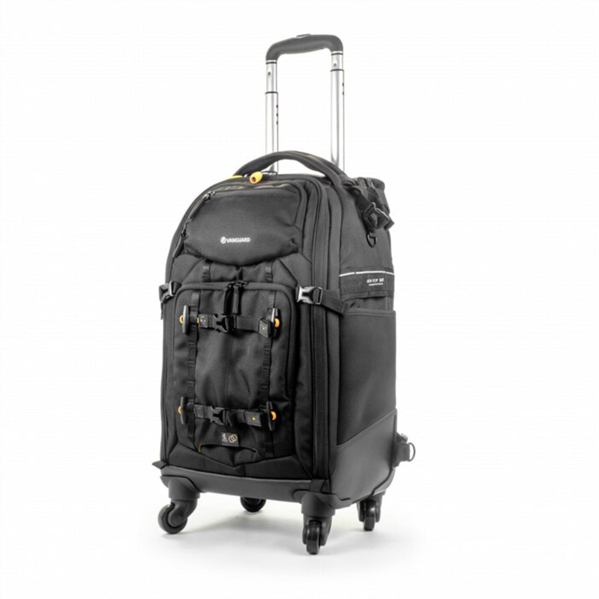 Vanguard Alta Fly 58T Trolley-Rucksack – für 1–2 Pro-DSLRs, 4–6 Objektive – 14″ Laptop-Fach – Schwarz