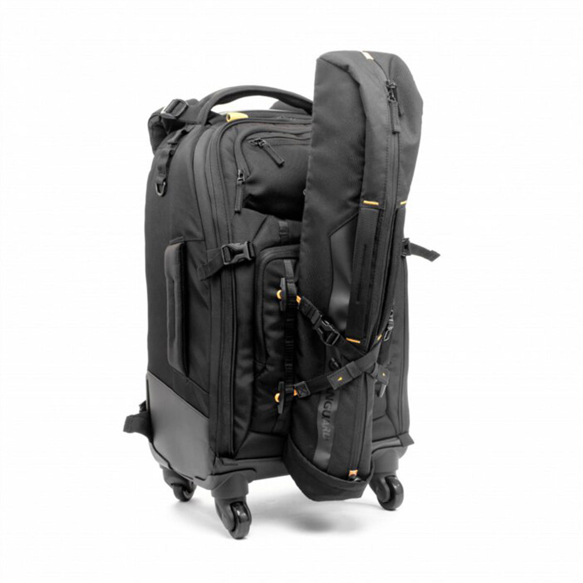 Vanguard Alta Fly 58T Trolley-Rucksack – für 1–2 Pro-DSLRs, 4–6 Objektive – 14″ Laptop-Fach – Schwarz